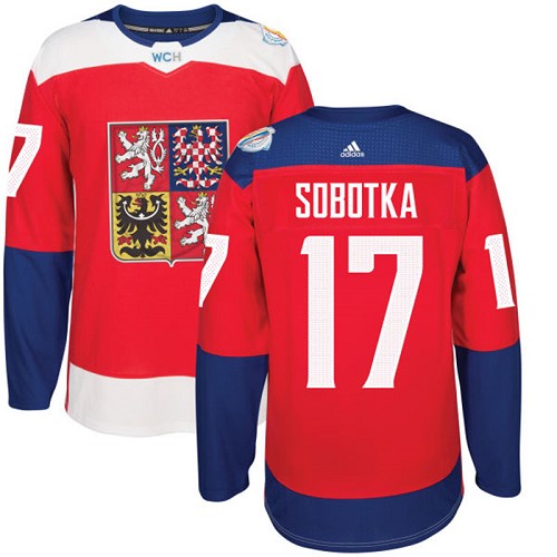 Kinder Team Czech Republic #17 Vladimir Sobotka Authentic Rot Auswärts 2016 World Cup